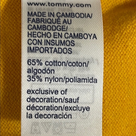 Tommy Hilfiger NWT Men's Dark Yellow V-Neck Sweater Size Medium Lightweight - Picture 13 of 13